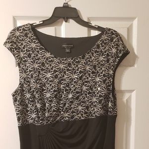 Black/Silver Plus Size dress